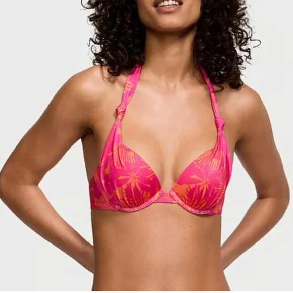 NWT Victoria’s Secret Knotted Sexy Tee Push-Up Bikini Top 34DDD/F - Picture 1 of 10